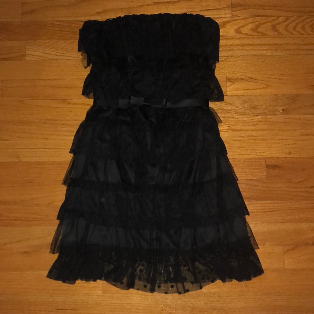 Black ruffle dress NWT